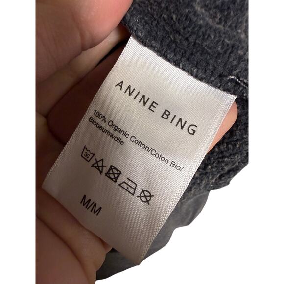 Anine Bing Ramona Paris Gray Sweatshirt Women’s Sz. M - Picture 6 of 9